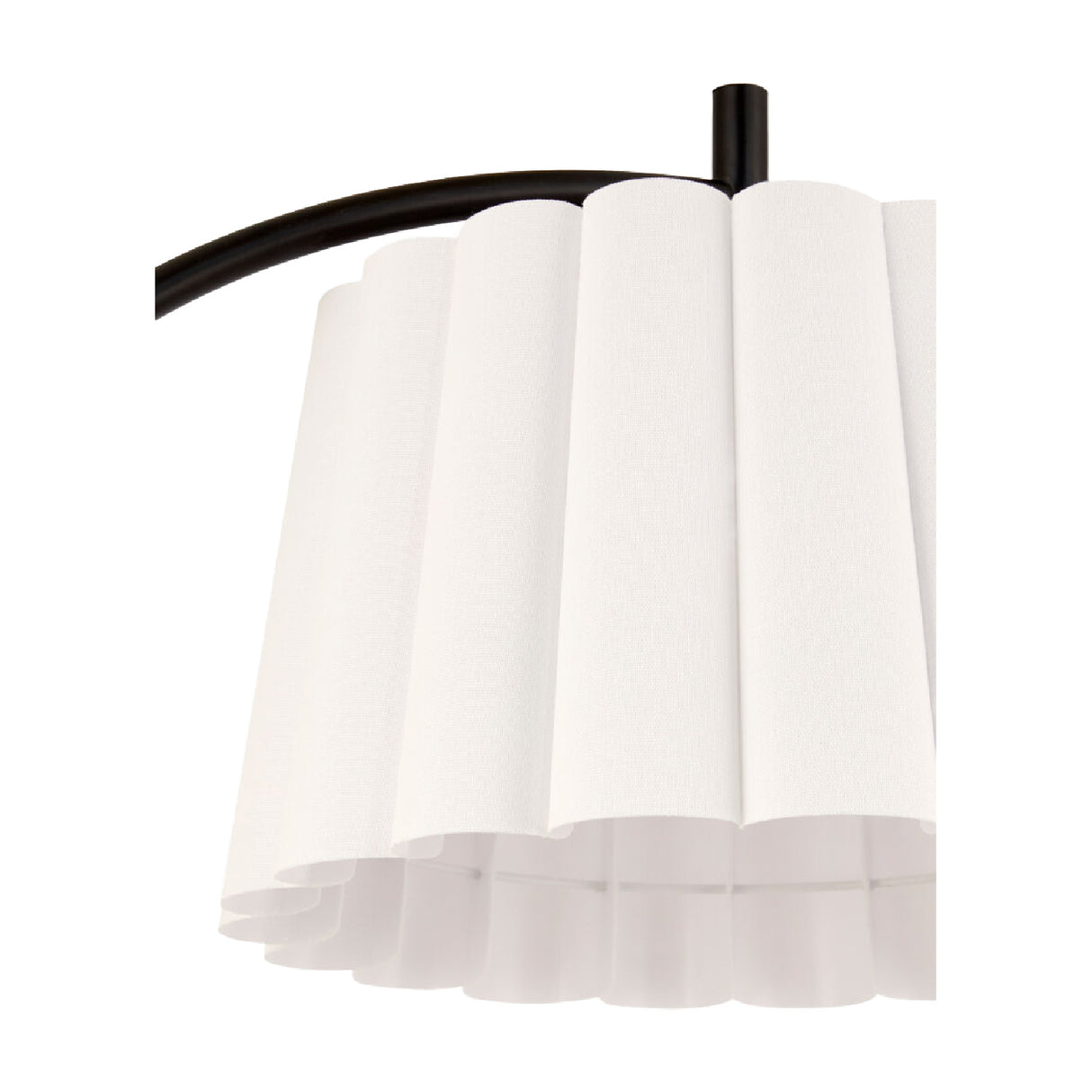 Modern European furniture - White Linen Scalloped Floor Lamp - www.oroa.com | Oroa.com