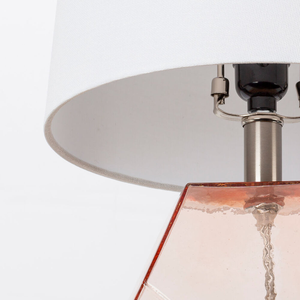 Modern European furniture - Clear Pink Glass Table Lamp - www.oroa.com | Oroa.com