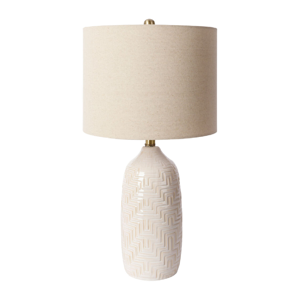 Glazed White Ceramic Table Lamp | Oroa.com