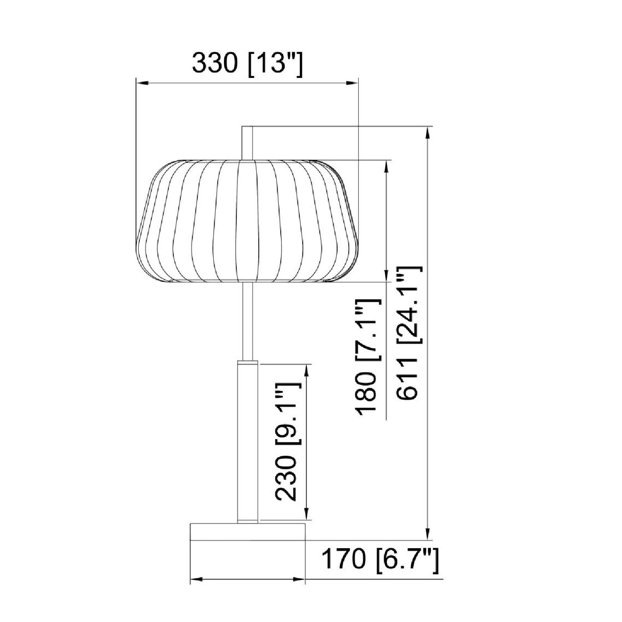 White Cotton Accent Table Lamp | Oroa.com