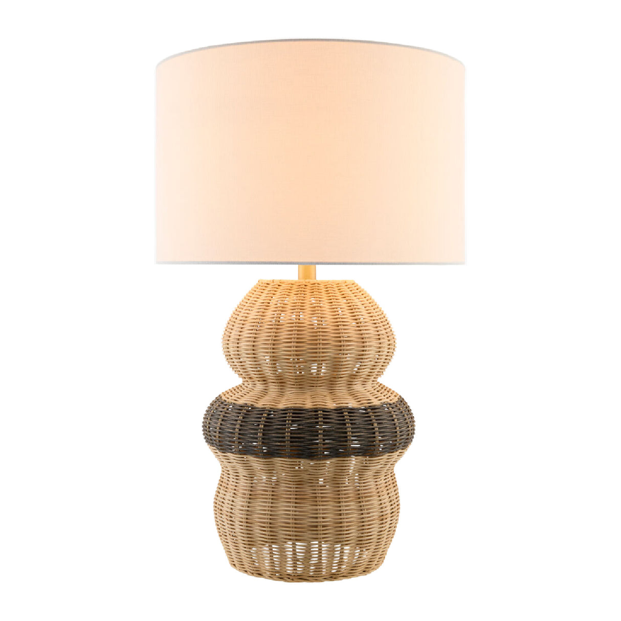 Modern European furniture - Wavy Rattan Base Table Lamp - www.oroa.com | Oroa.com