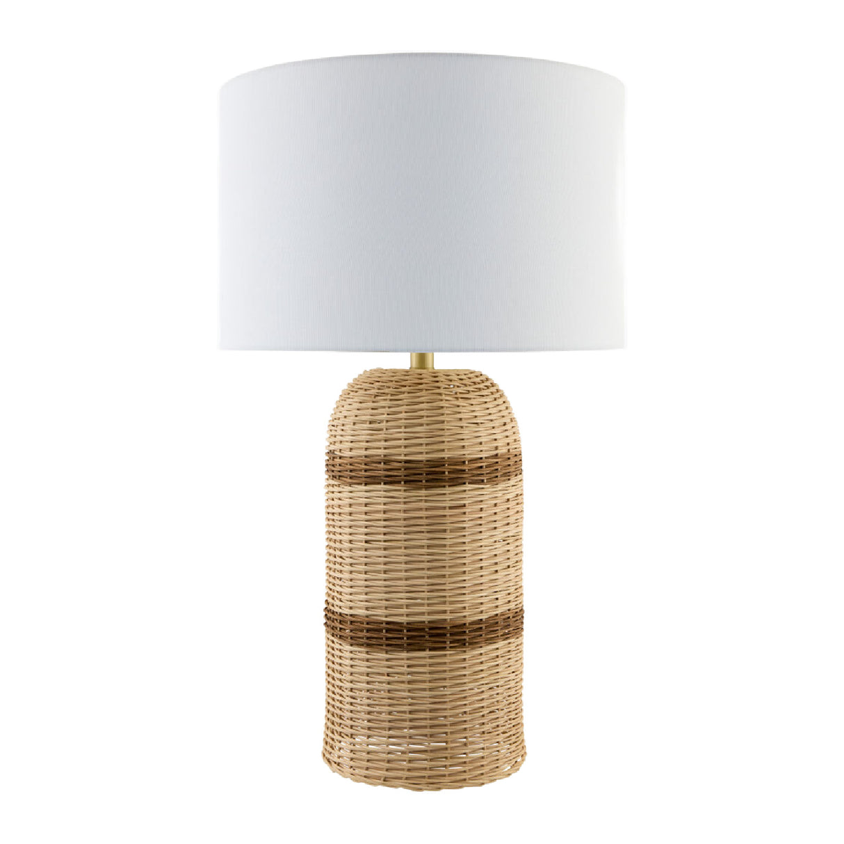 Modern European furniture - Beige Lined Rattan Table Lamp - www.oroa.com | Oroa.com