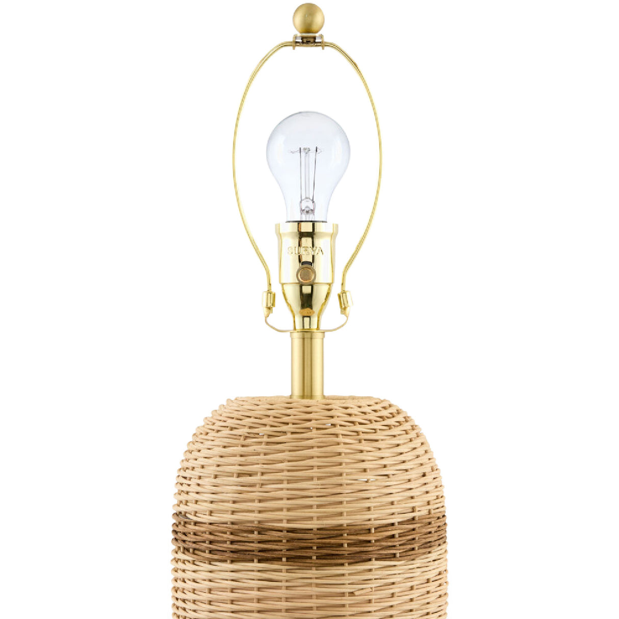 Modern European furniture - Beige Lined Rattan Table Lamp - www.oroa.com | Oroa.com