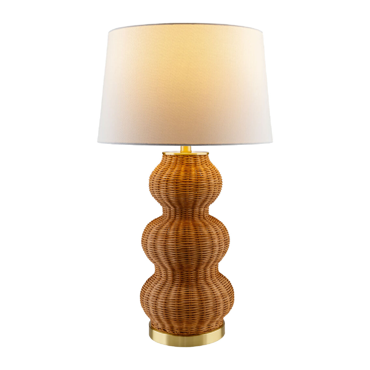 Modern European furniture - Wavy Rattan Linen Table Lamp - www.oroa.com | Oroa.com