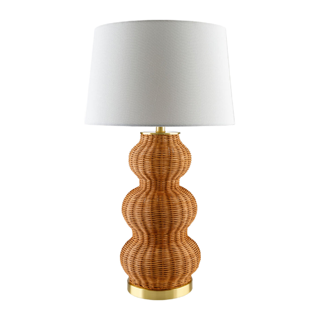 Modern European furniture - Wavy Rattan Linen Table Lamp - www.oroa.com | Oroa.com
