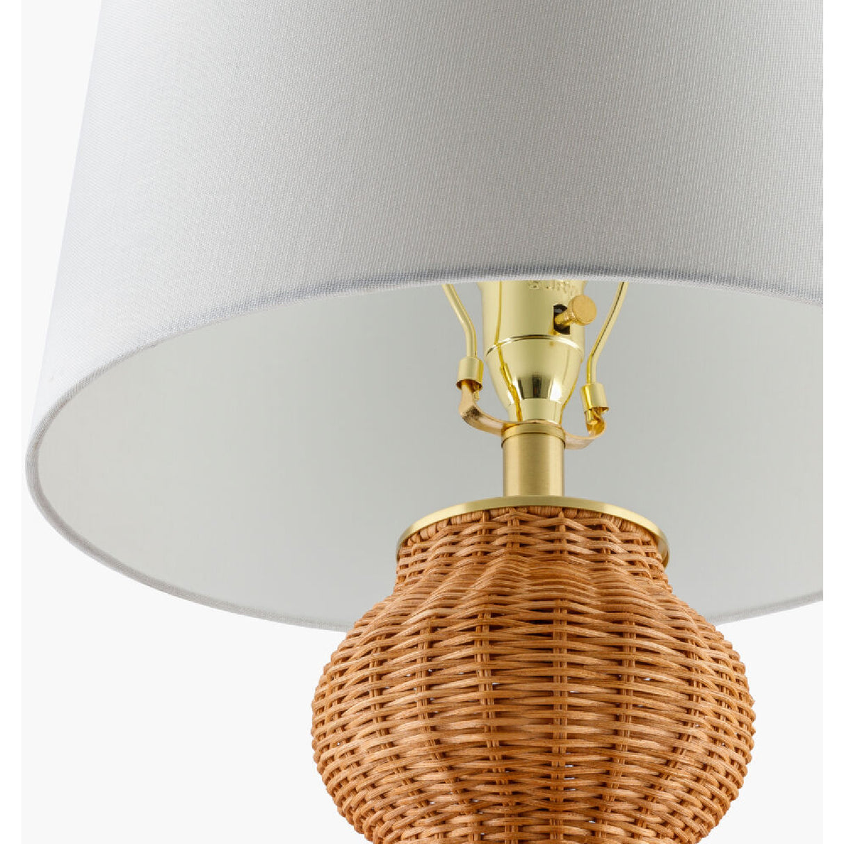 Modern European furniture - Wavy Rattan Linen Table Lamp - www.oroa.com | Oroa.com