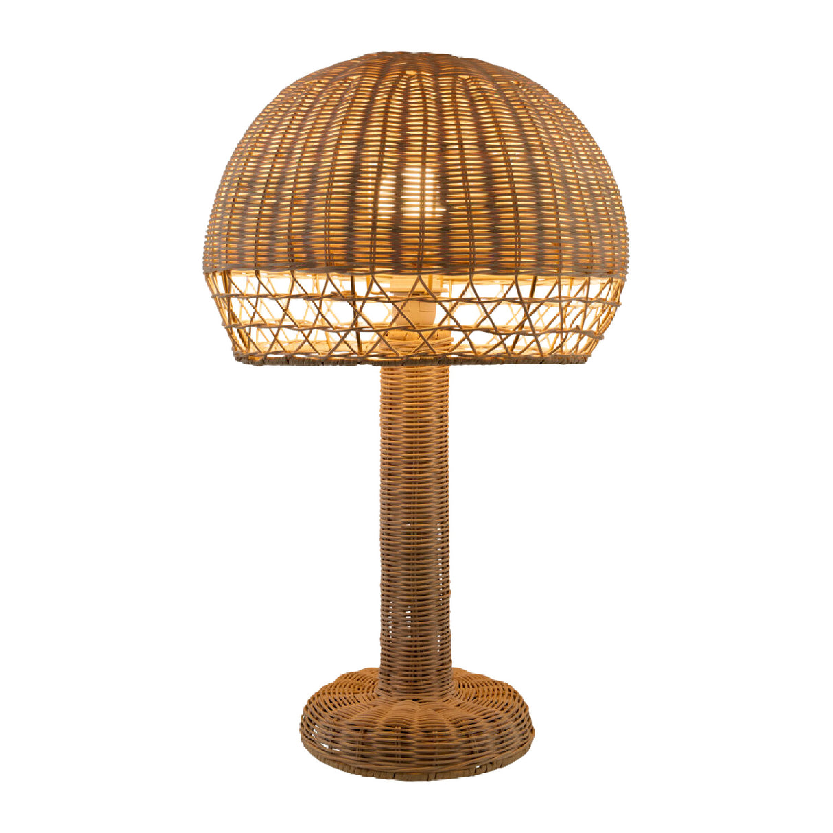 Modern European furniture - Dome Natural Rattan Table Lamp - www.oroa.com | Oroa.com