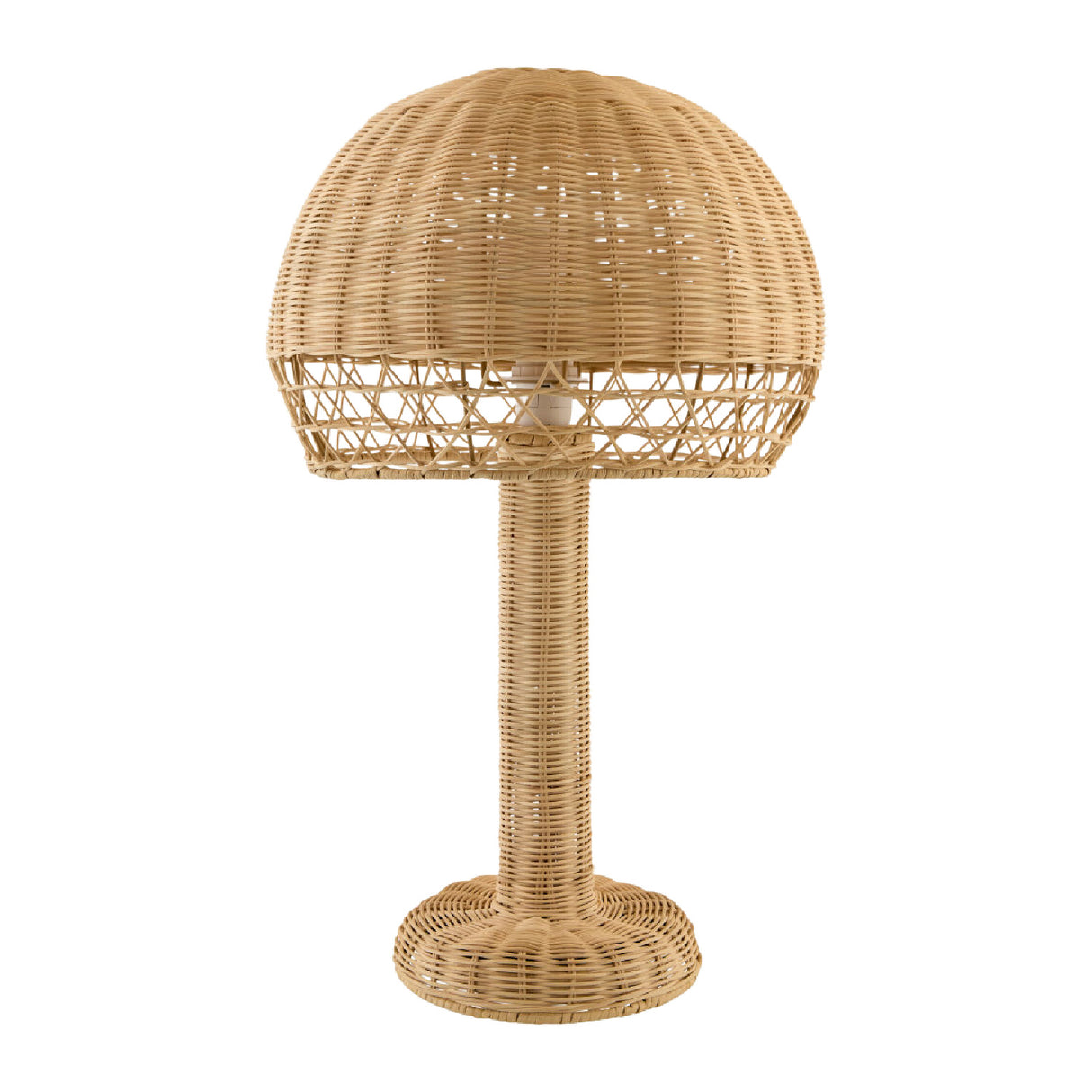 Modern European furniture - Dome Natural Rattan Table Lamp - www.oroa.com | Oroa.com