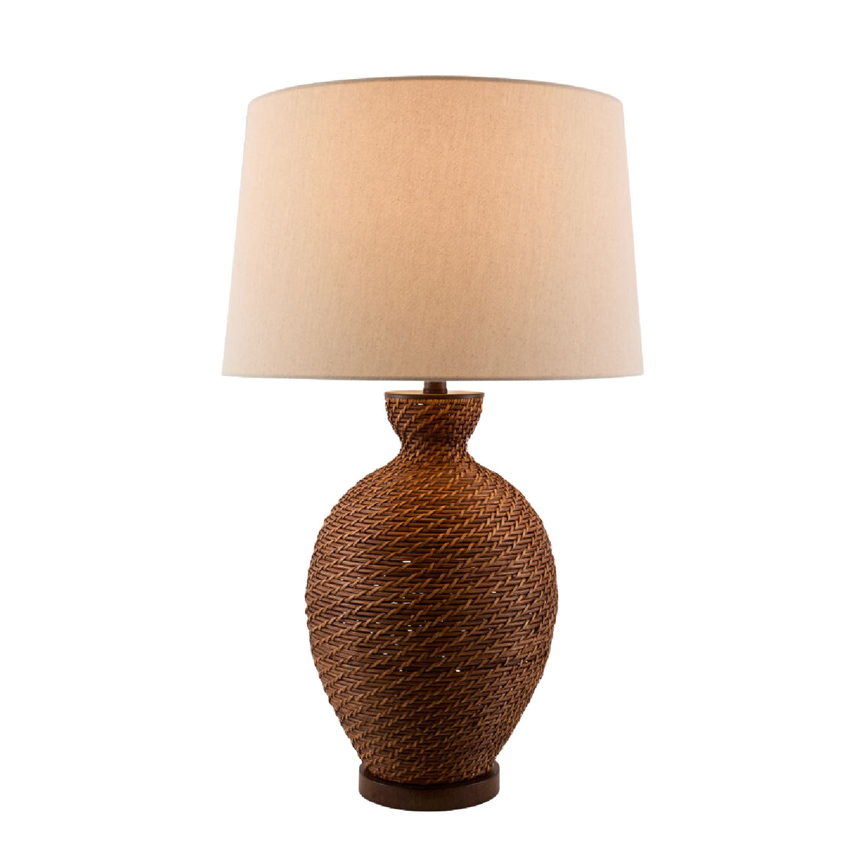 Painted Rattan Accent Table Lamp | Oroa.com