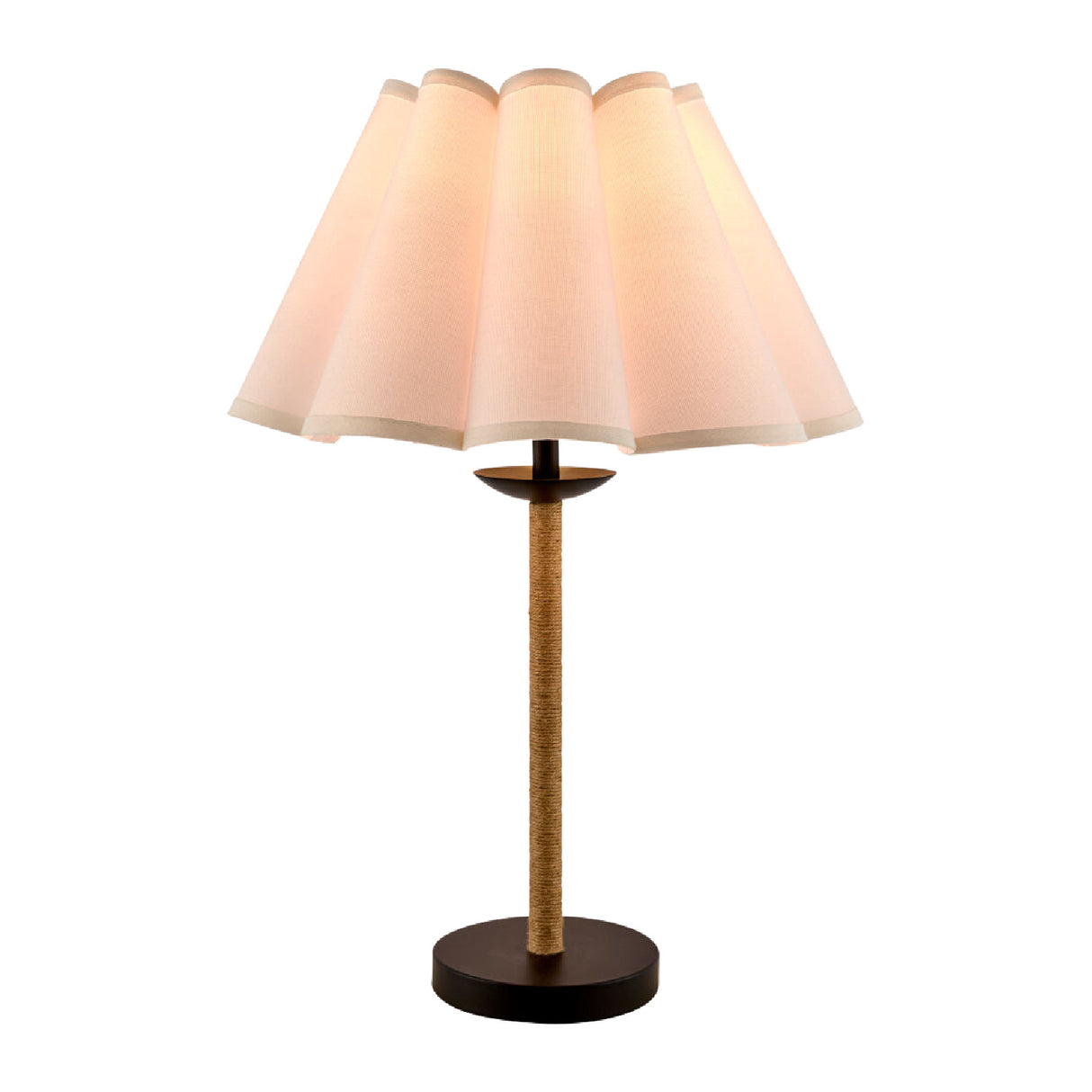 Modern European furniture - Pleated Cream Linen Table Lamp - www.oroa.com | Oroa.com