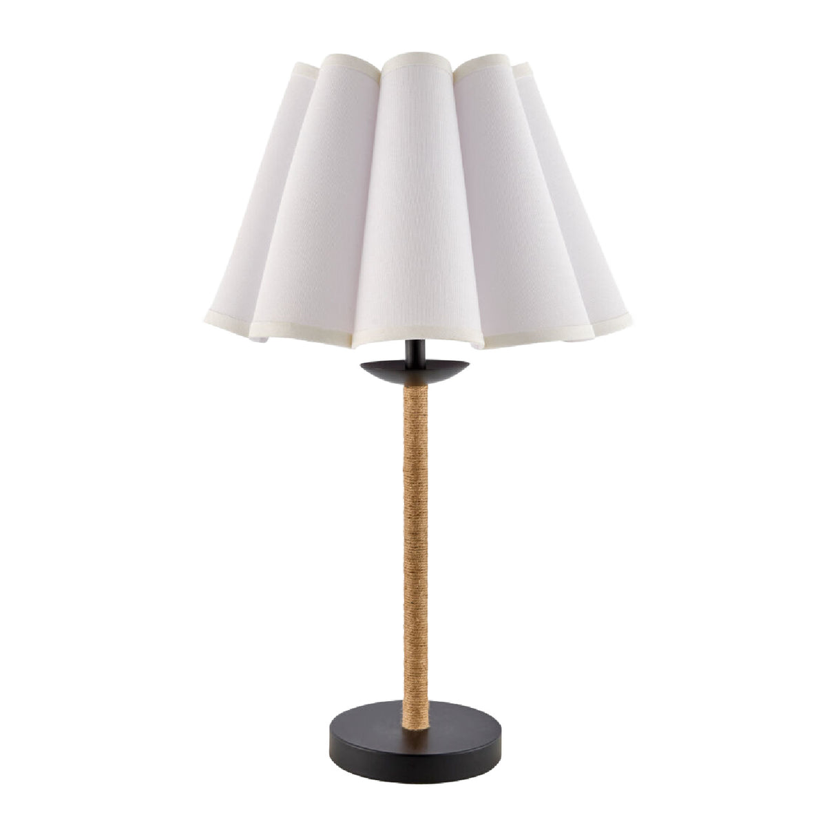 Modern European furniture - Pleated Cream Linen Table Lamp - www.oroa.com | Oroa.com