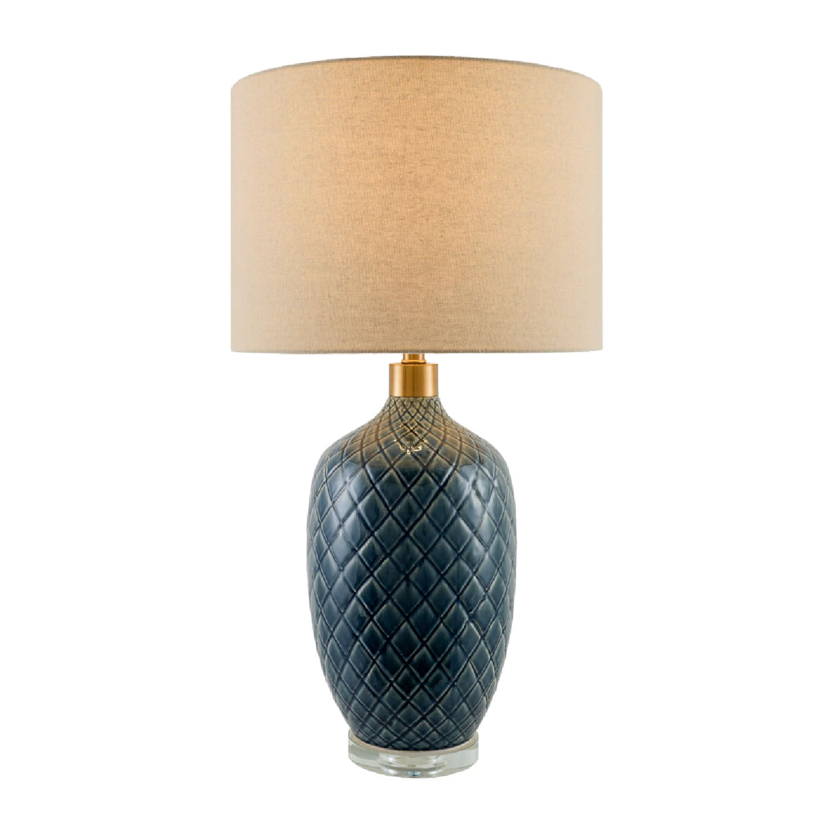 Modern European furniture - Carved Ceramic Linen Table Lamp - www.oroa.com | Oroa.com