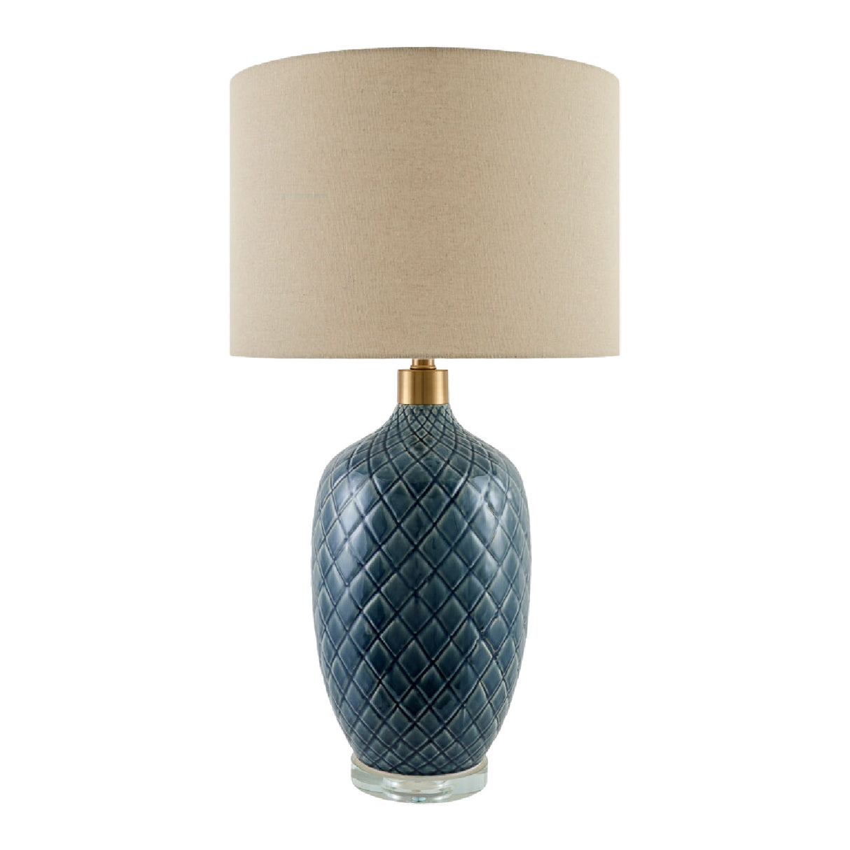 Modern European furniture - Carved Ceramic Linen Table Lamp - www.oroa.com | Oroa.com