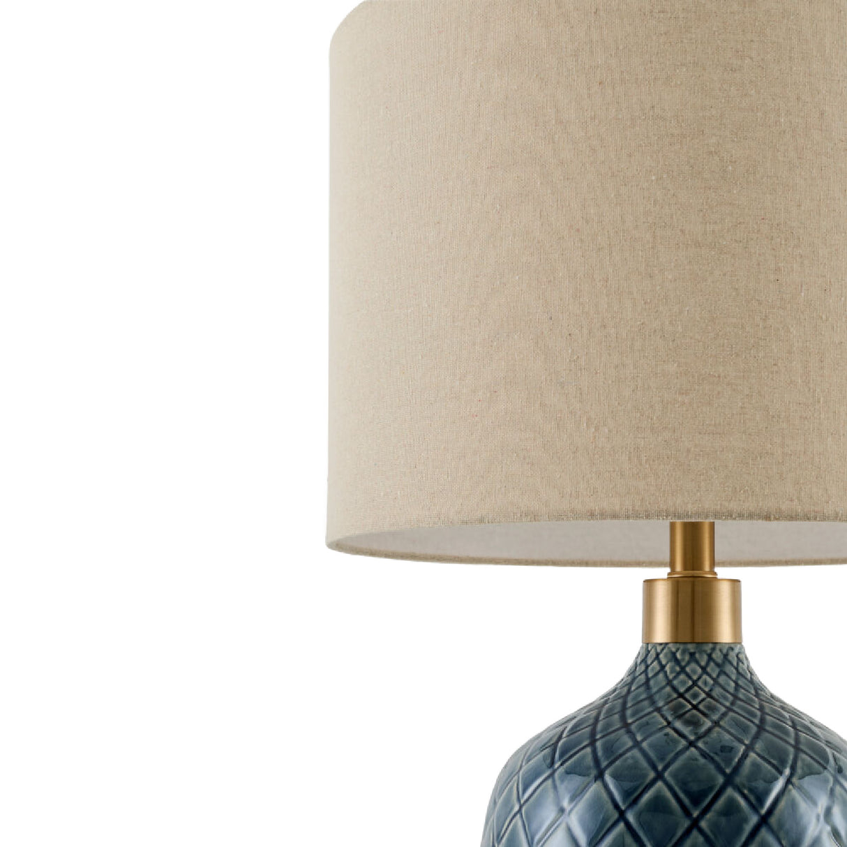 Modern European furniture - Carved Ceramic Linen Table Lamp - www.oroa.com | Oroa.com