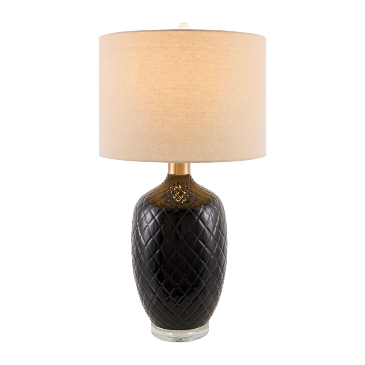 Modern European furniture - Carved Ceramic Linen Table Lamp - www.oroa.com | Oroa.com