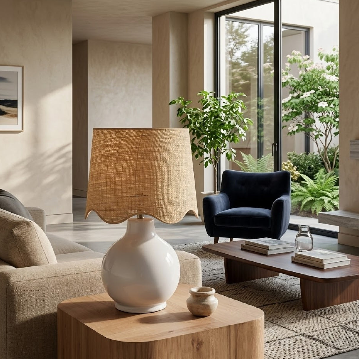 Modern European furniture - Wavy Edge Accent Table Lamp - www.oroa.com | Oroa.com
