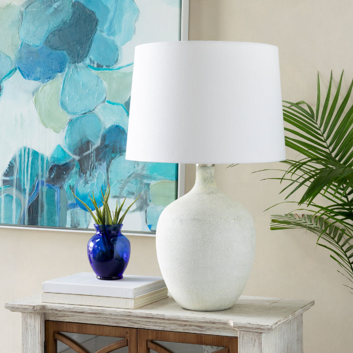 Marbled White Glass Table Lamp | Oroa.com