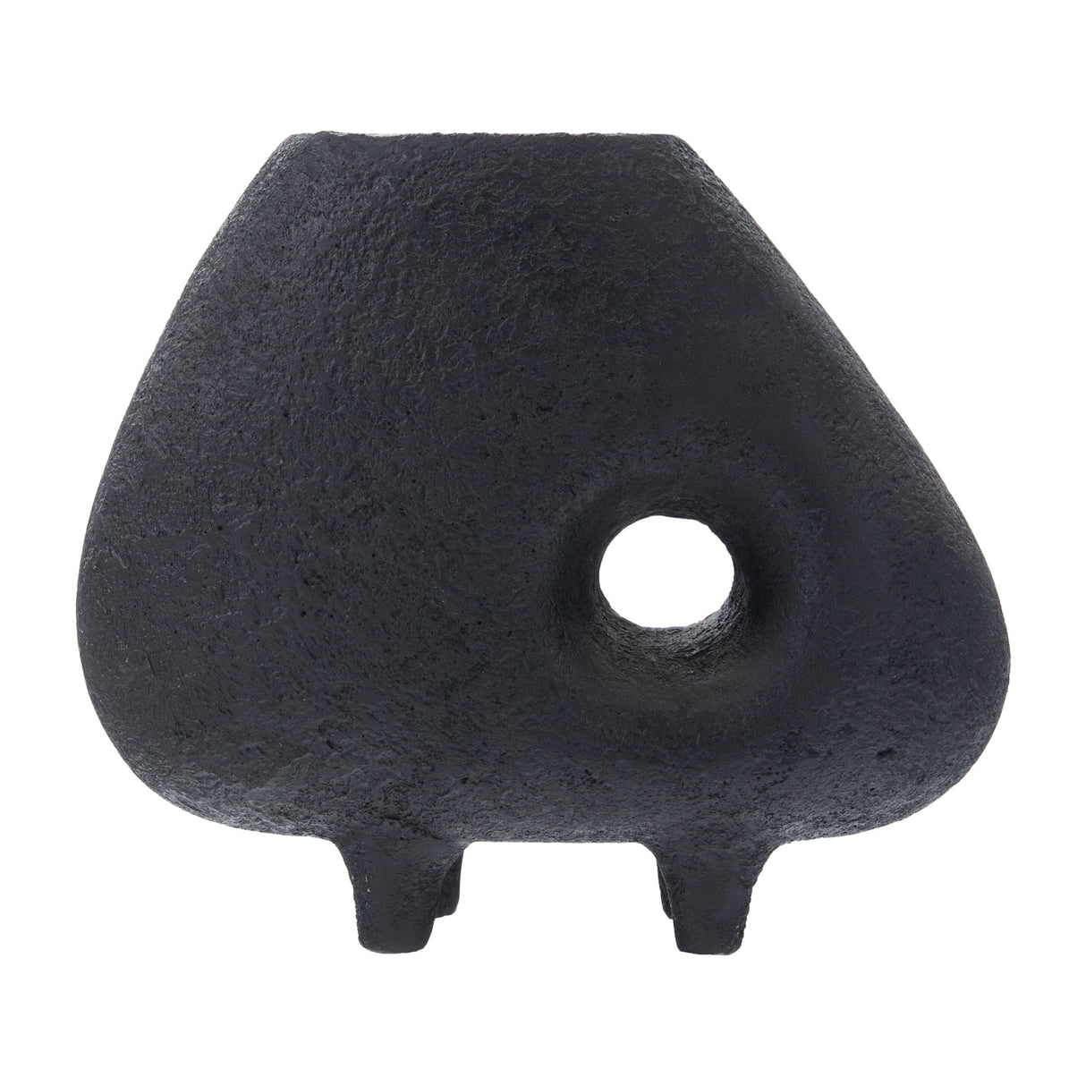 Modern European furniture - Black Textured Terracotta Vase - www.oroa.com | Oroa.com