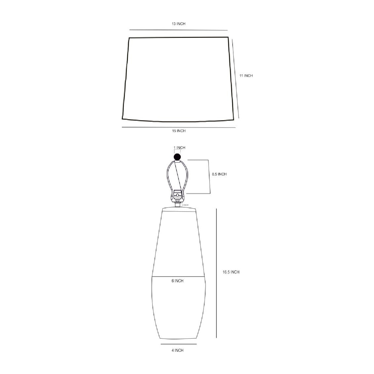 White Cotton Accent Table Lamp | Oroa.com