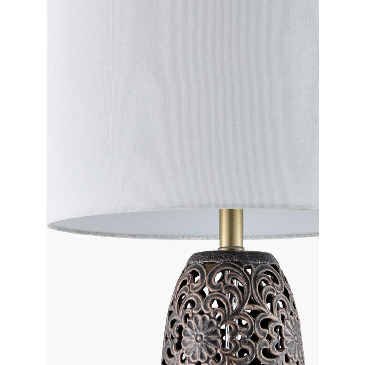 Modern European furniture - Floral Carved Ceramic Table Lamp - www.oroa.com | Oroa.com