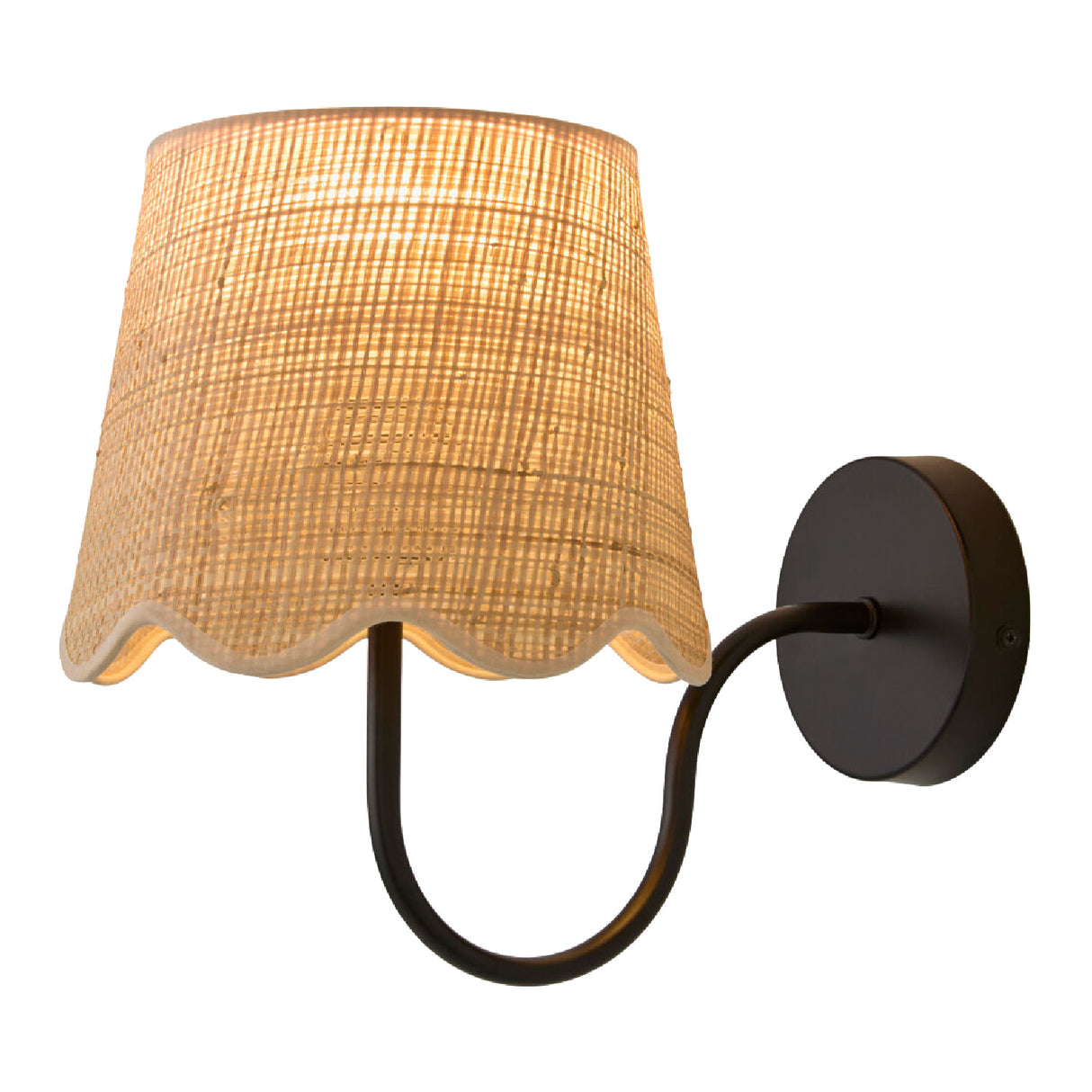 Modern European furniture - Scalloped Rattan Wall Lamp - www.oroa.com | Oroa.com