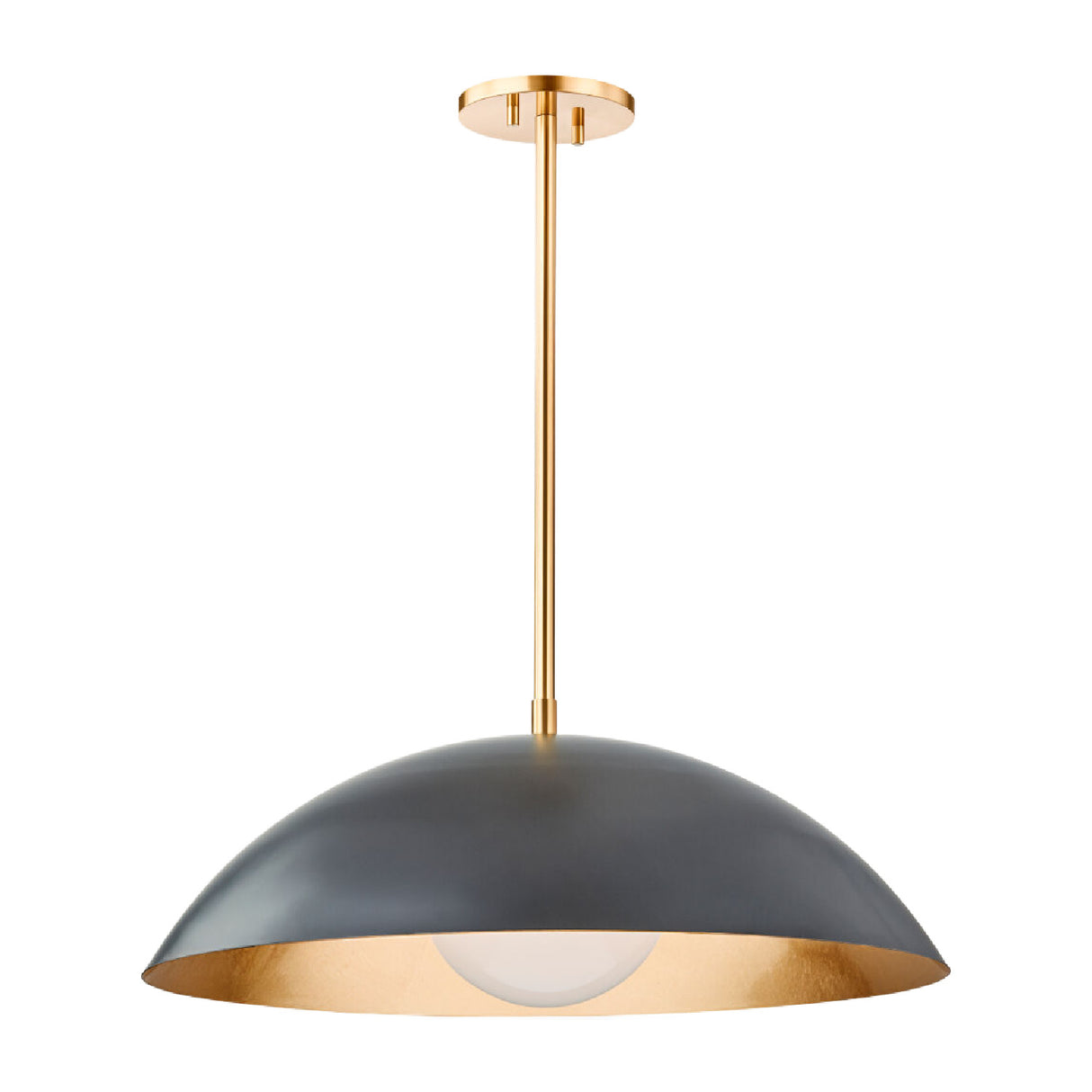 Modern European furniture - Black Metal Dome Pendant Lamp - www.oroa.com | Oroa.com