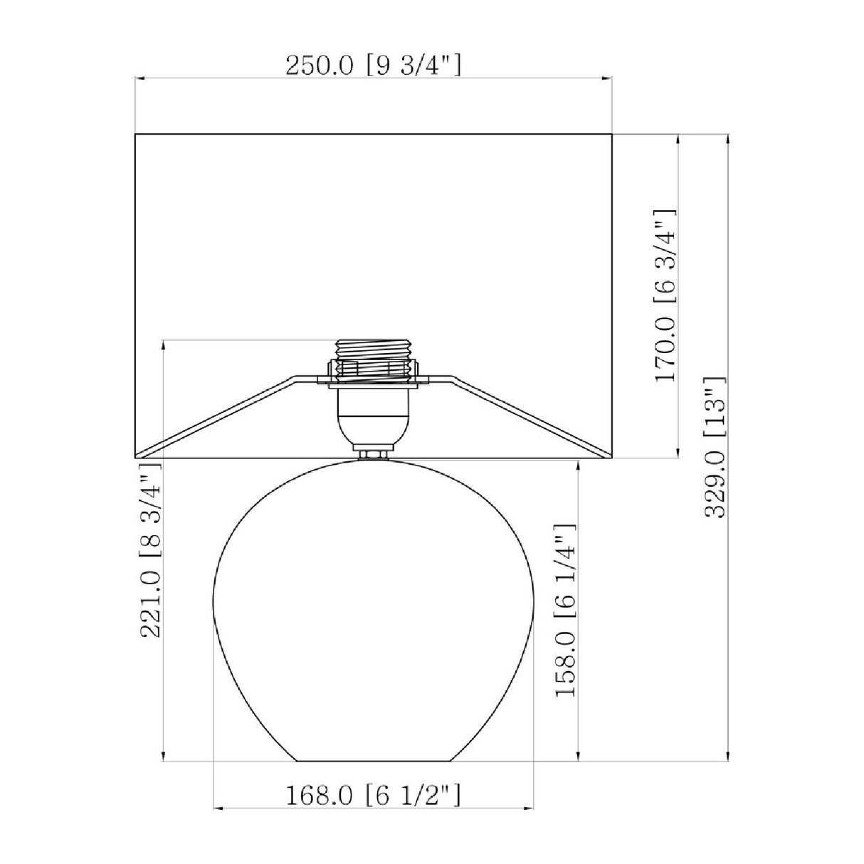 Rounded Ceramic Linen Table Lamp | Oroa.com