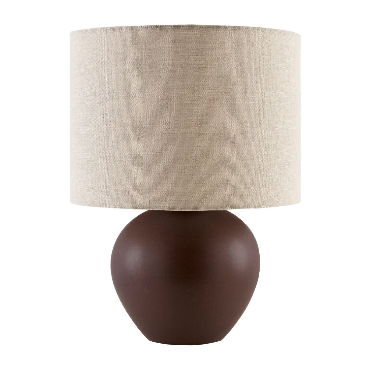 Rounded Ceramic Linen Table Lamp | Oroa.com