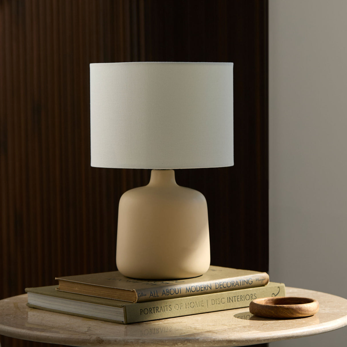 White Jute Ceramic Table Lamp | Oroa.com