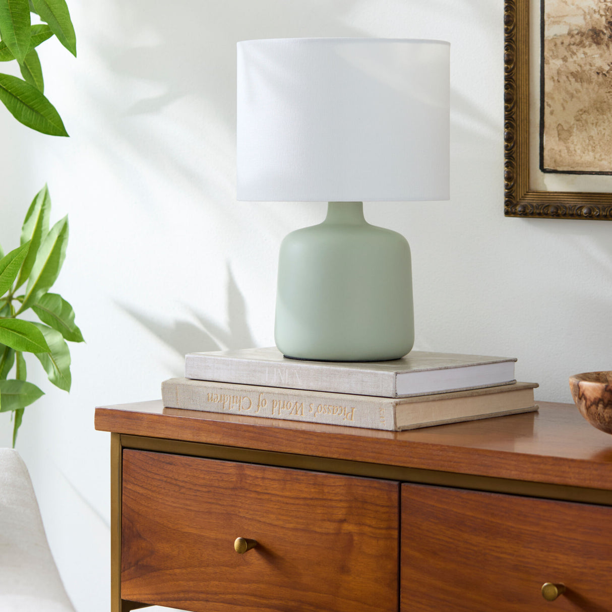 White Jute Ceramic Table Lamp | Oroa.com