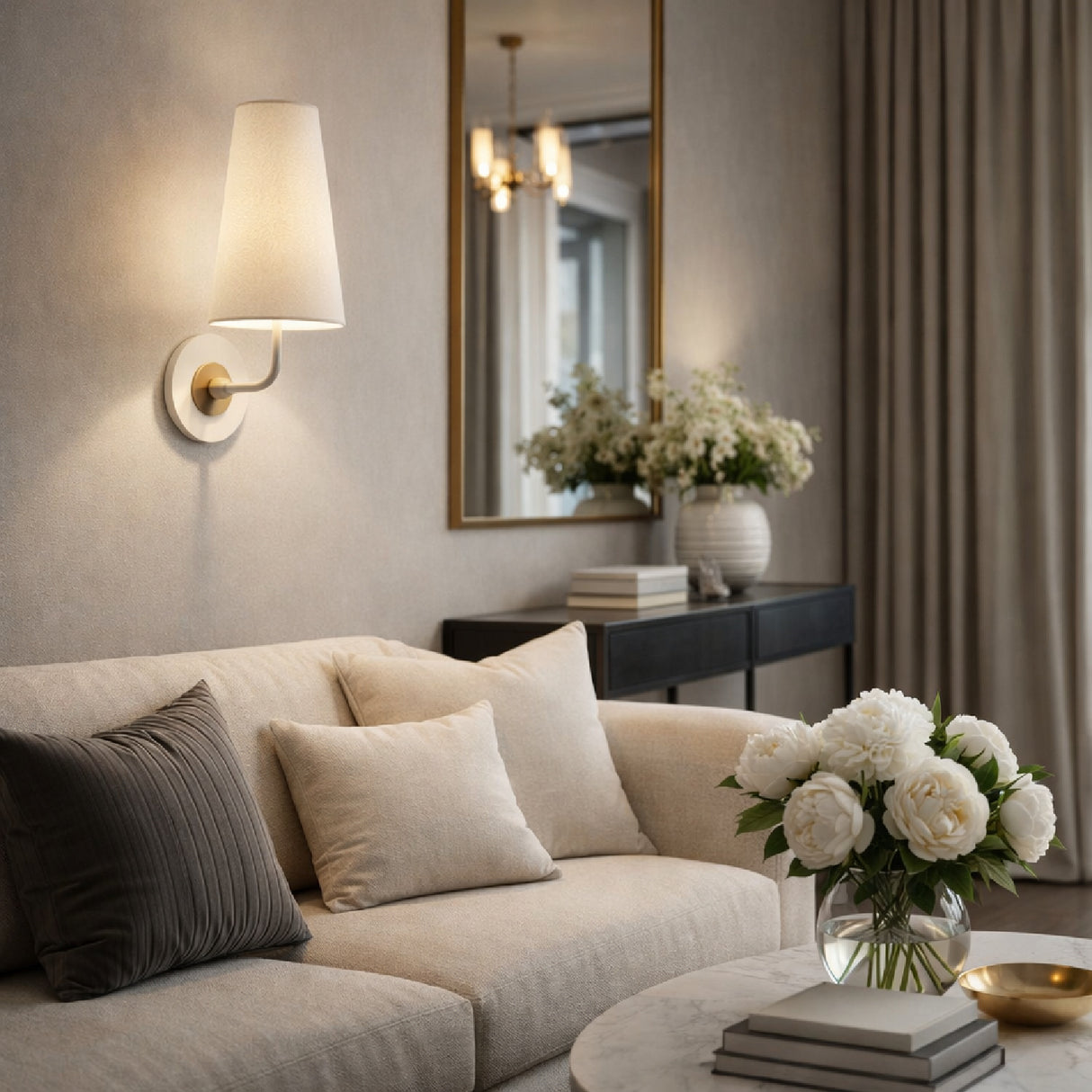Modern European furniture - Elongated White Shade Wall Lamp - www.oroa.com | Oroa.com