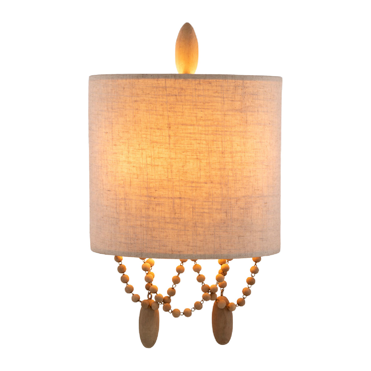 Modern European furniture - Beige Linen Beaded Wall Lamp - www.oroa.com | Oroa.com