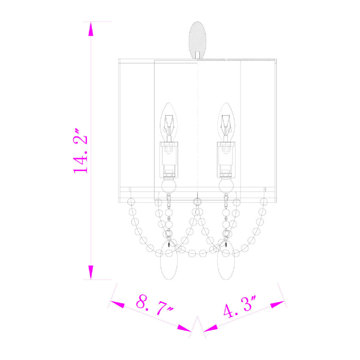 Modern European furniture - Beige Linen Beaded Wall Lamp - www.oroa.com | Oroa.com