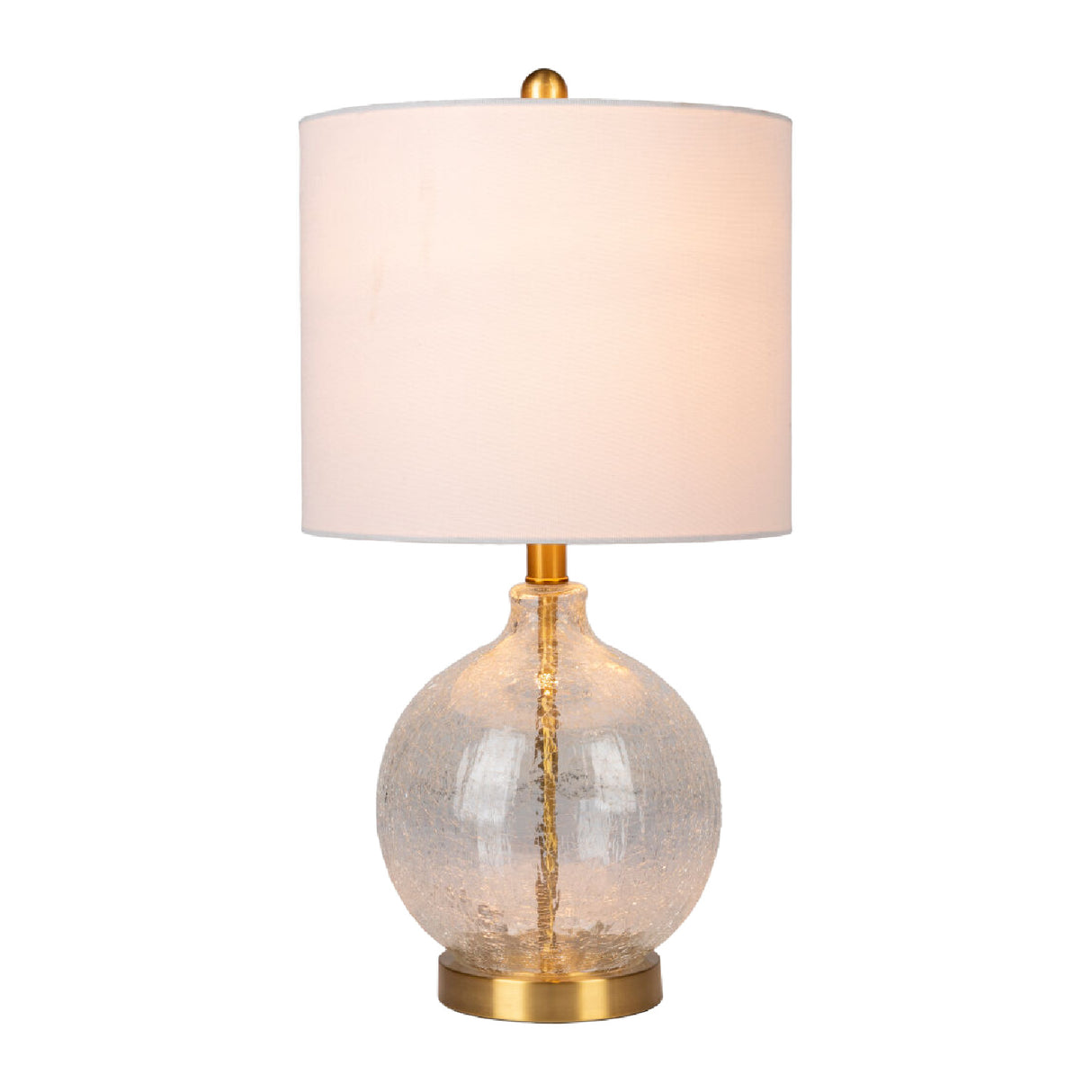 Modern European furniture - Crackle Clear Glass Table Lamp - www.oroa.com | Oroa.com