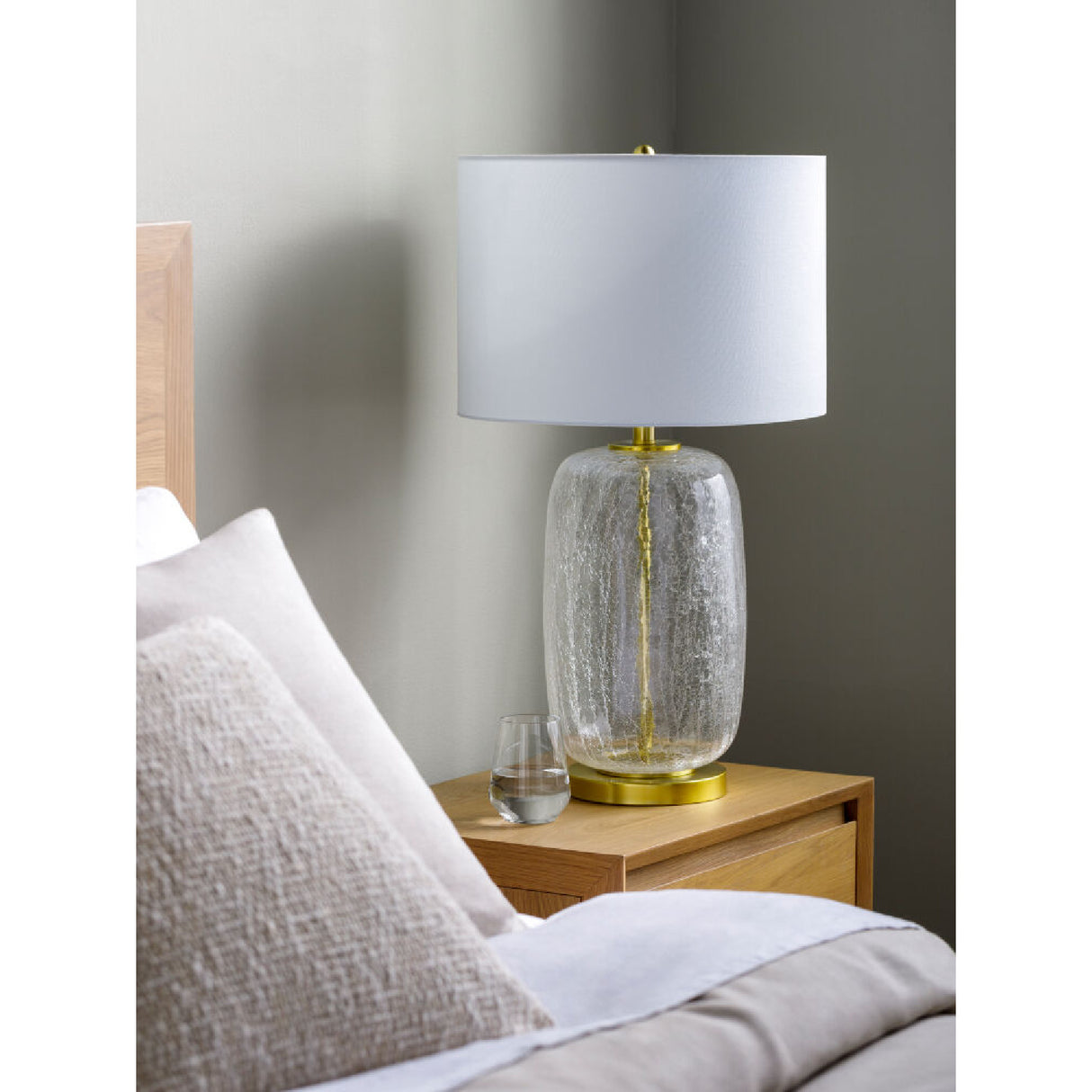 Modern European furniture - Crackle Clear Glass Table Lamp - www.oroa.com | Oroa.com