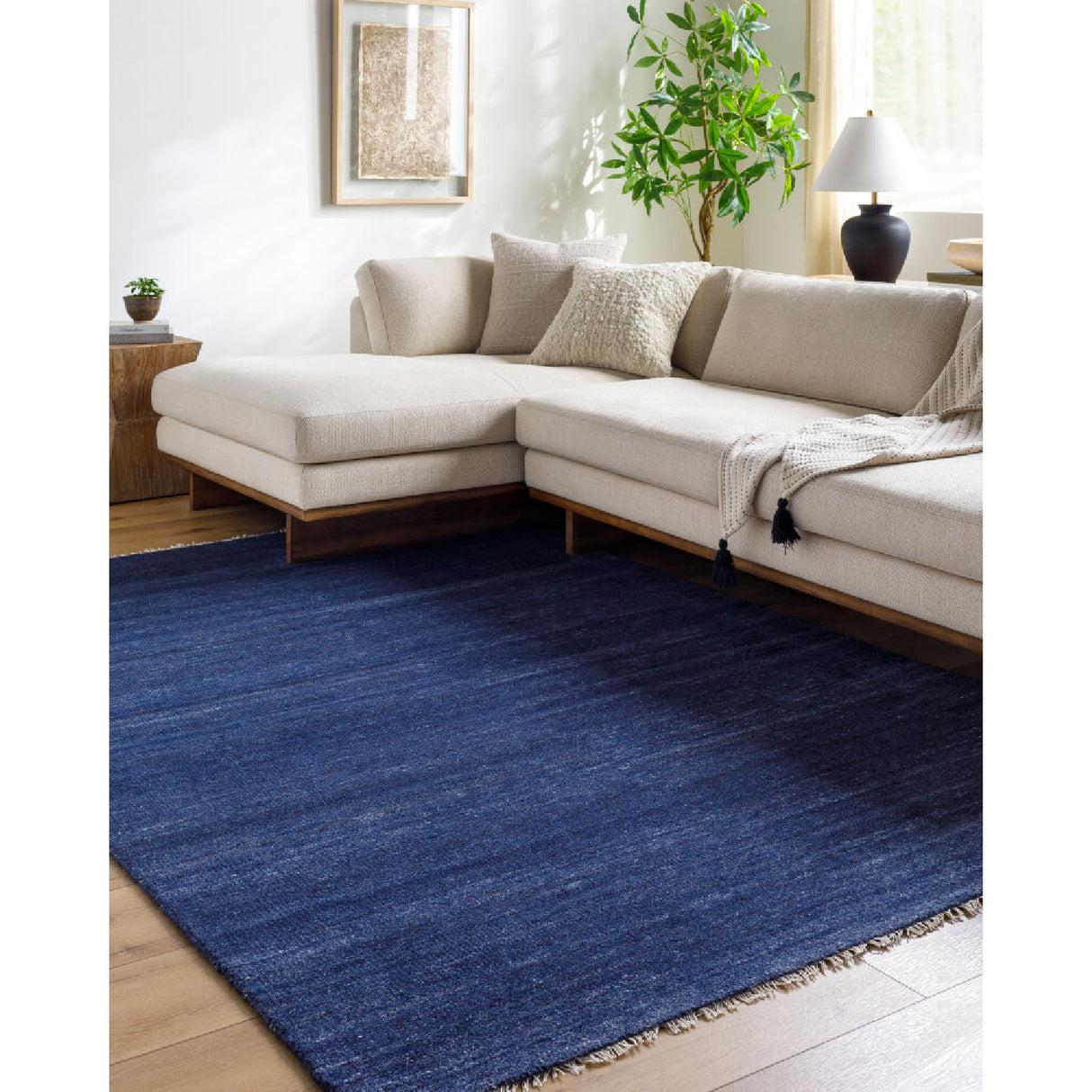 Modern European furniture - Hand-Knotted Wool Fringed Square Carpet - www.oroa.com | Oroa.com