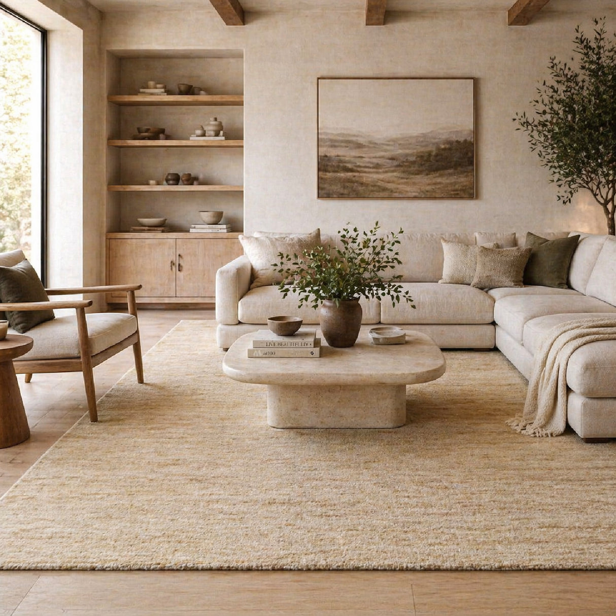 Modern European furniture - Hand-Knotted Wool Fringed Carpet - www.oroa.com | Oroa.com