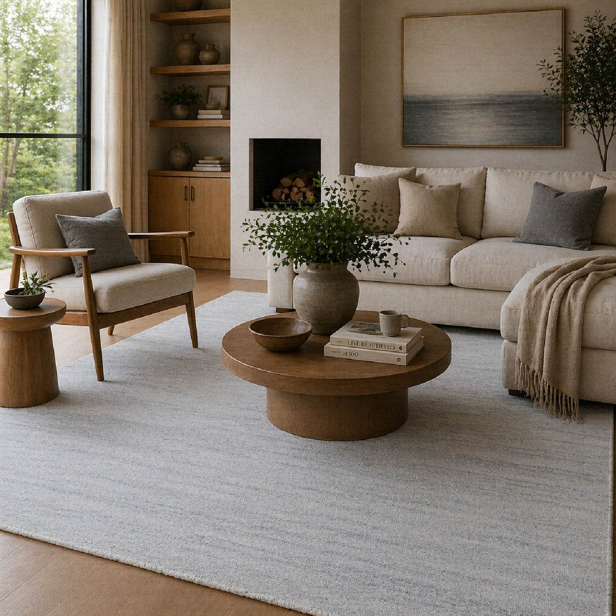 Modern European furniture - Hand-Knotted Wool Fringed Carpet - www.oroa.com | Oroa.com
