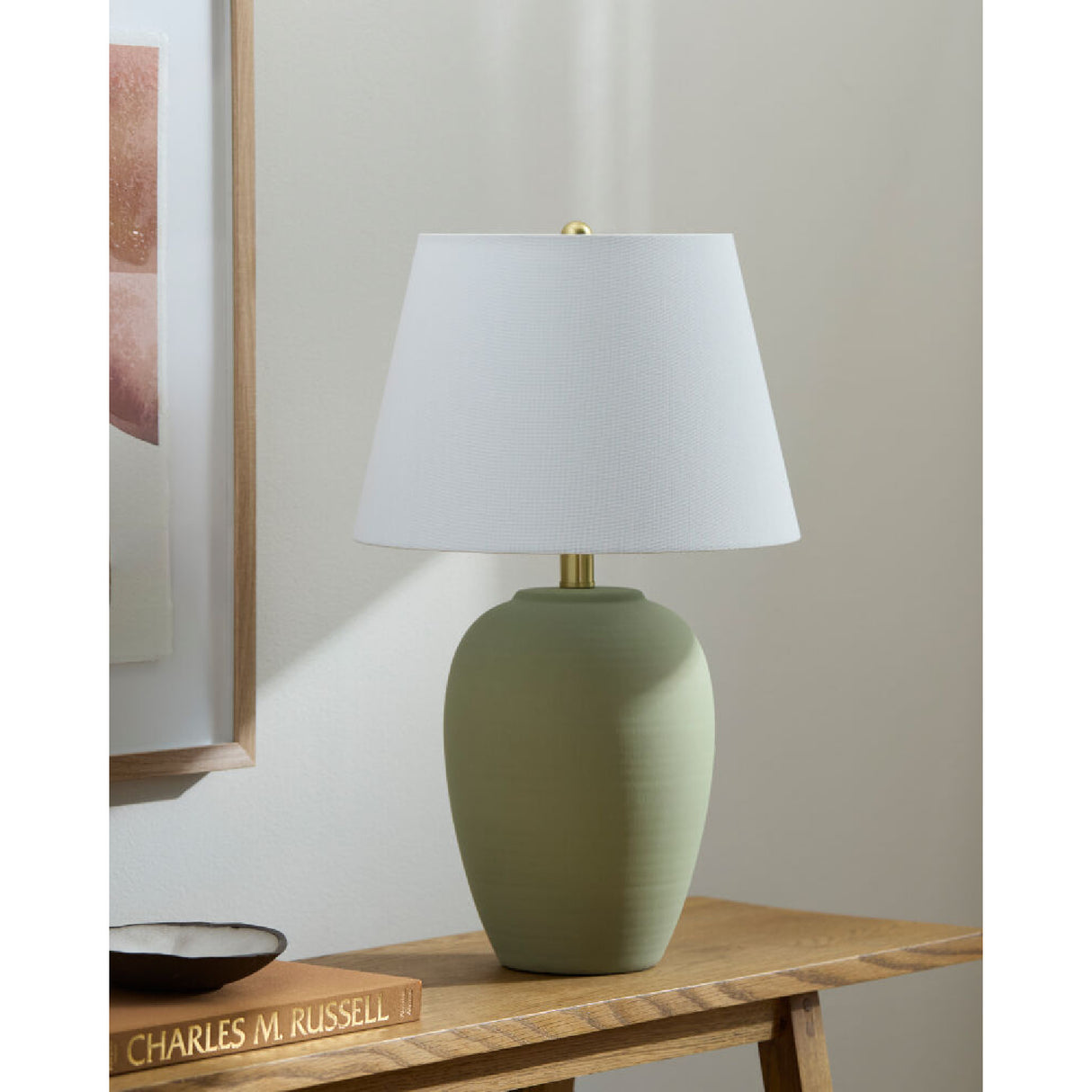 Modern European furniture - Hand-painted Green Ceramic Table Lamp - www.oroa.com | Oroa.com