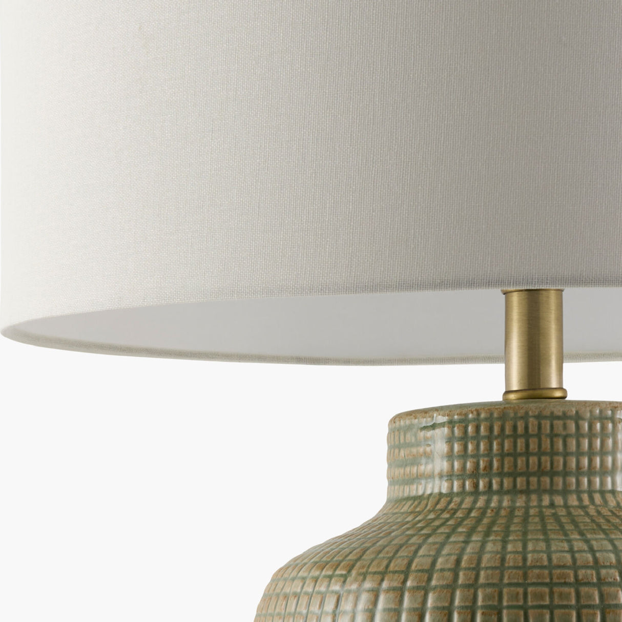 Modern European furniture - White Linen Ceramic Table Lamp - www.oroa.com | Oroa.com