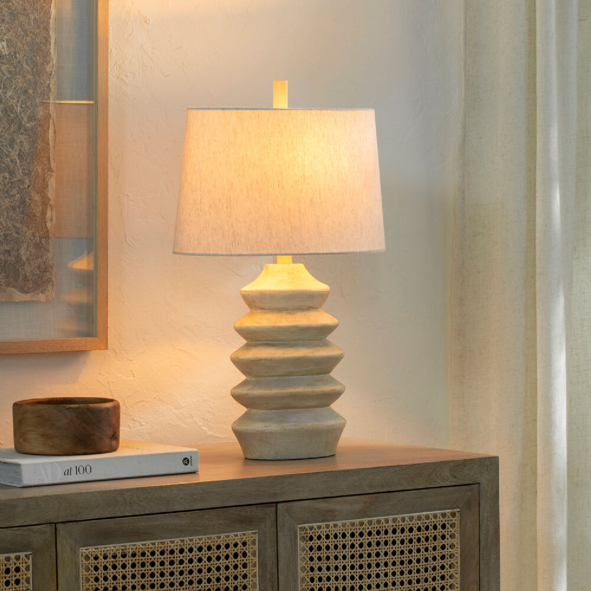 Modern European furniture - Painted Cream Accent Table Lamp - www.oroa.com | Oroa.com