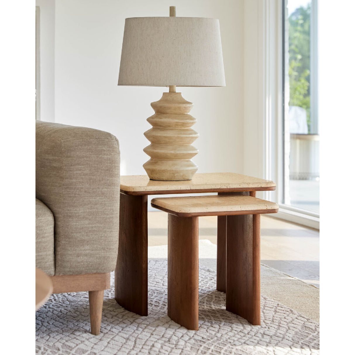 Modern European furniture - Painted Cream Accent Table Lamp - www.oroa.com | Oroa.com