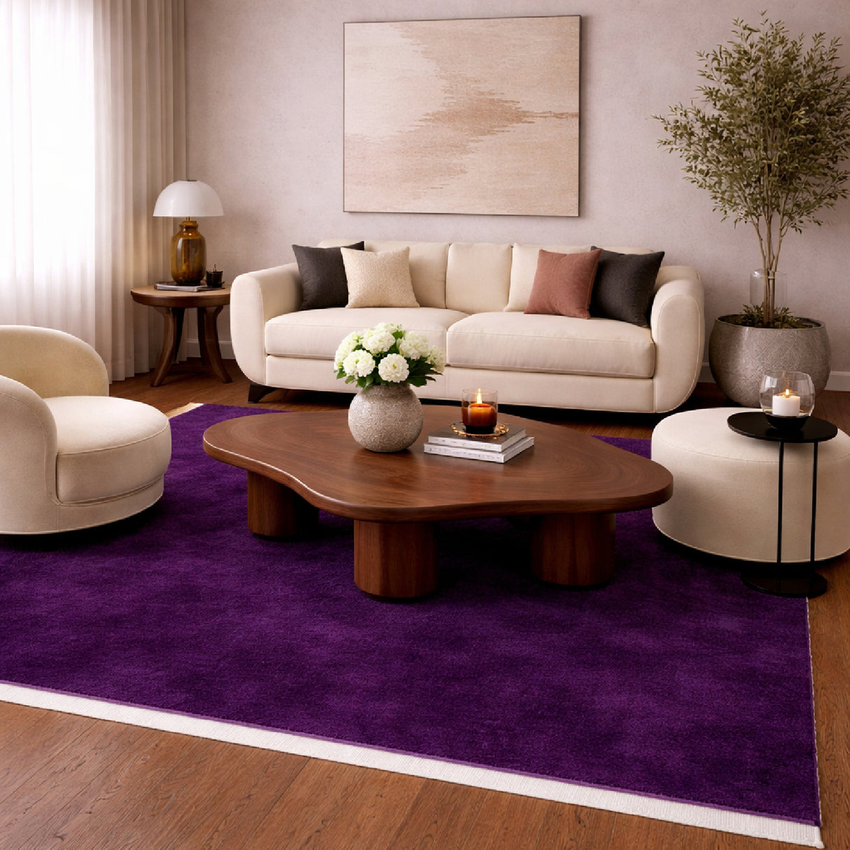 Modern European furniture - Hand-Loomed Wool Fringe Square Carpet - www.oroa.com | Oroa.com
