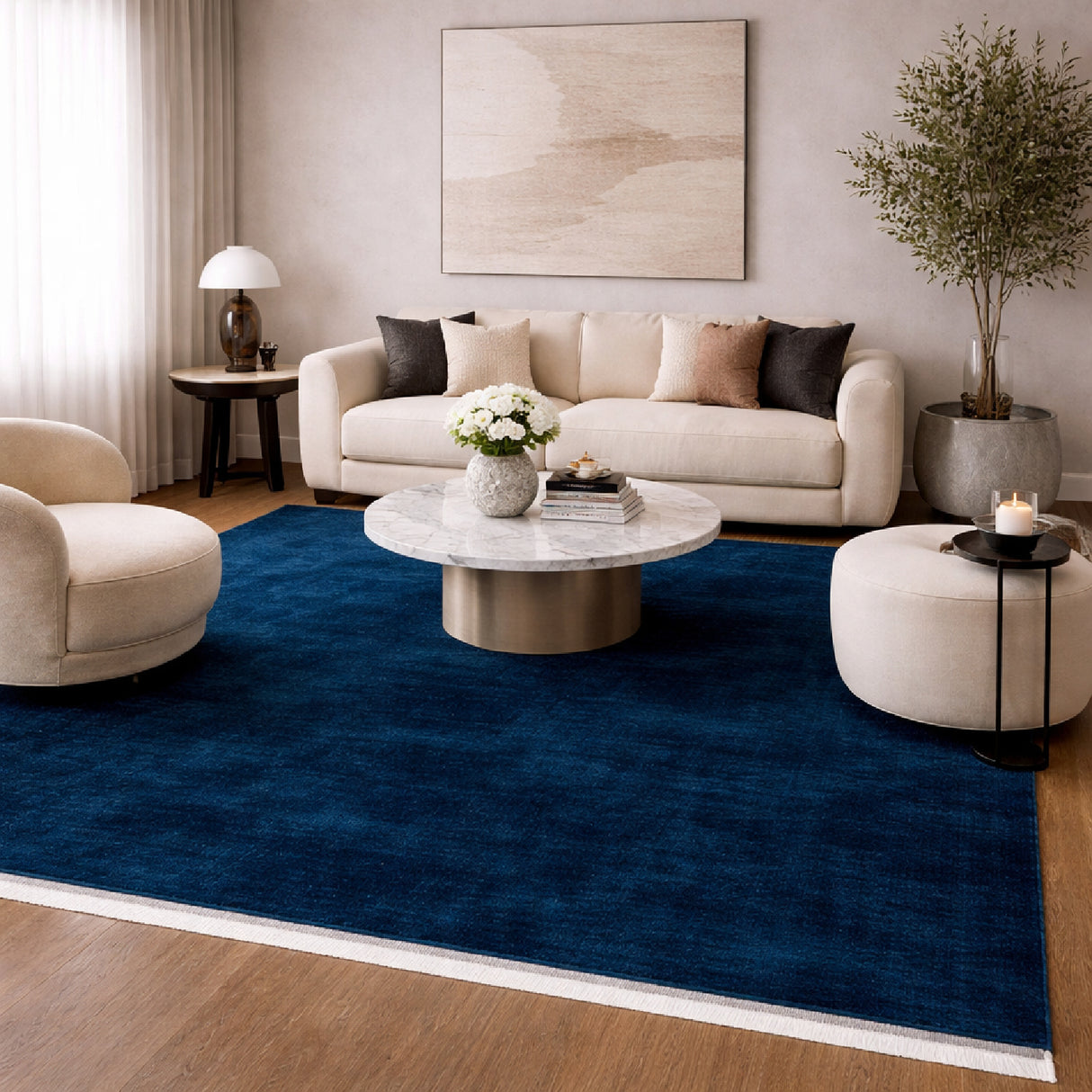 Modern European furniture - Hand-Loomed Wool Fringe Square Carpet - www.oroa.com | Oroa.com