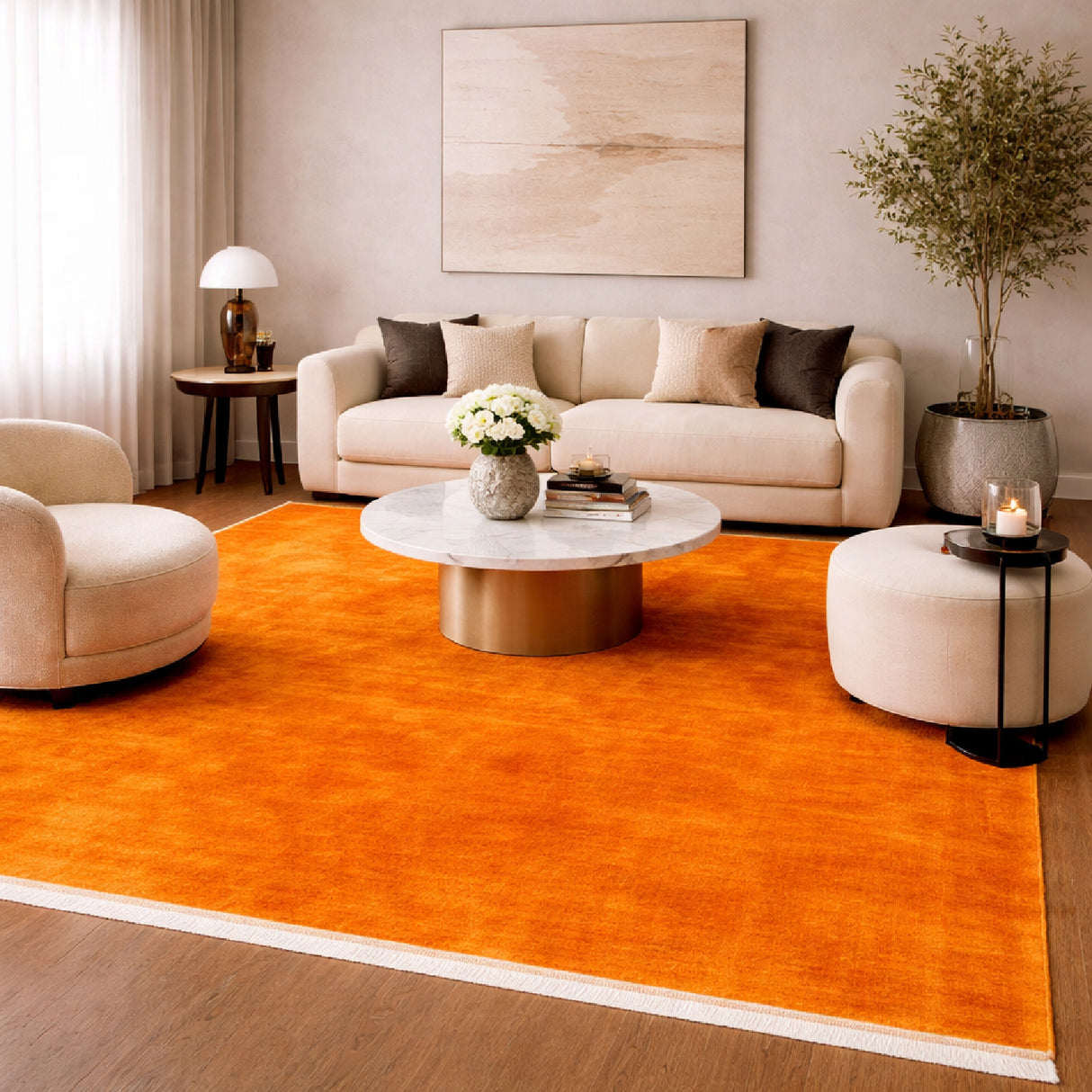 Modern European furniture - Hand-Loomed Wool Fringe Square Carpet - www.oroa.com | Oroa.com