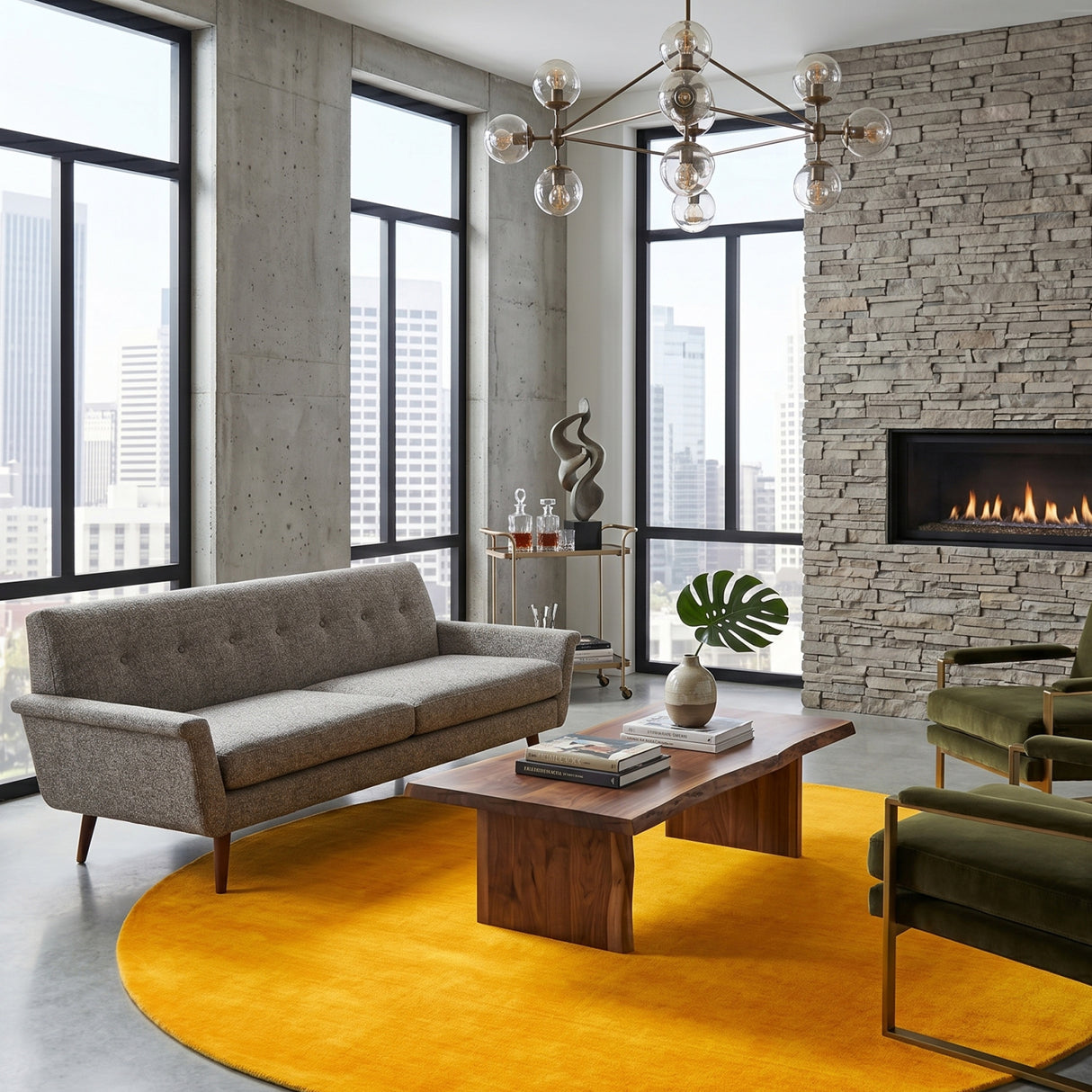 Modern furniture - Hand-Loomed Wool Fringe Round Carpet - www.oroa.com | Oroa.com