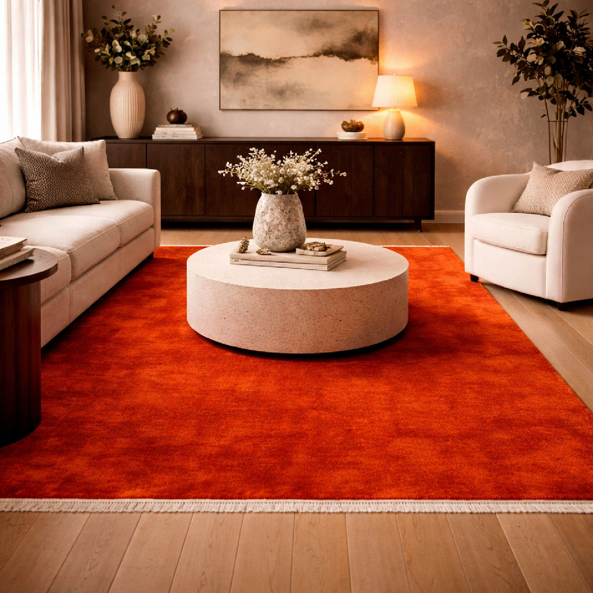 Modern furniture - Hand-Loomed Wool Fringe Table Runner - www.oroa.com | Oroa.com