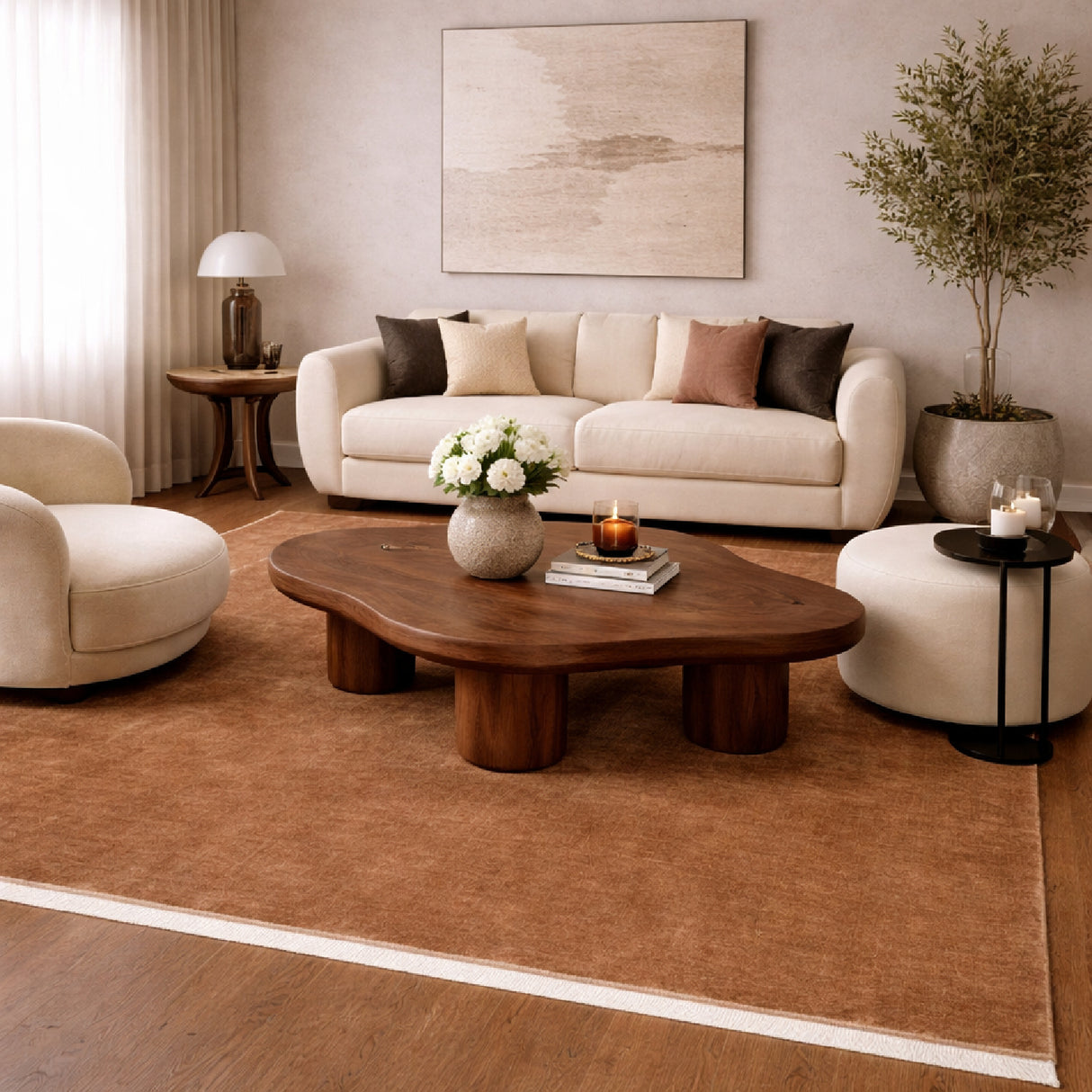 Modern European furniture - Hand-Loomed Wool Fringe Square Carpet - www.oroa.com | Oroa.com