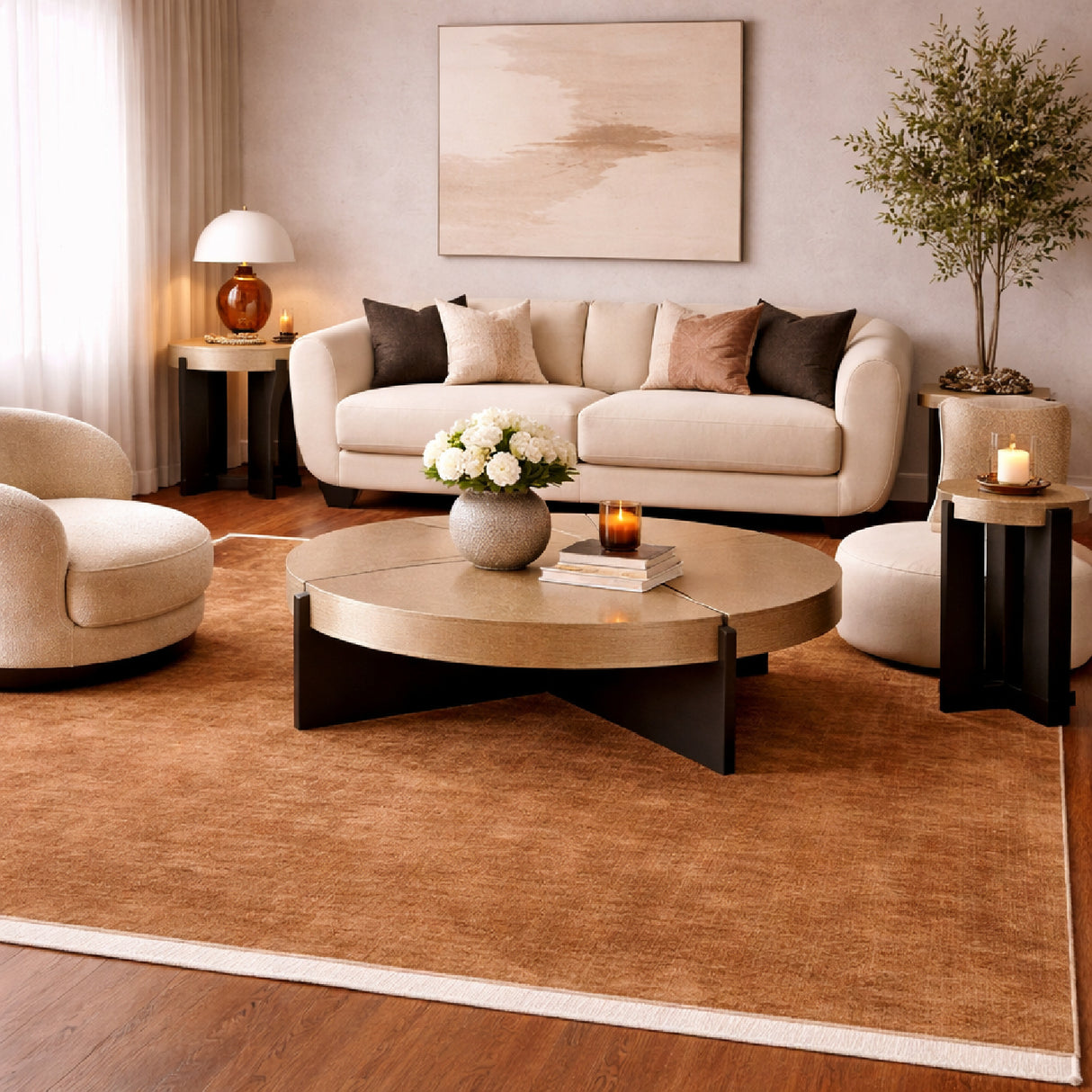 Modern European furniture - Hand-Loomed Wool Fringe Square Carpet - www.oroa.com | Oroa.com