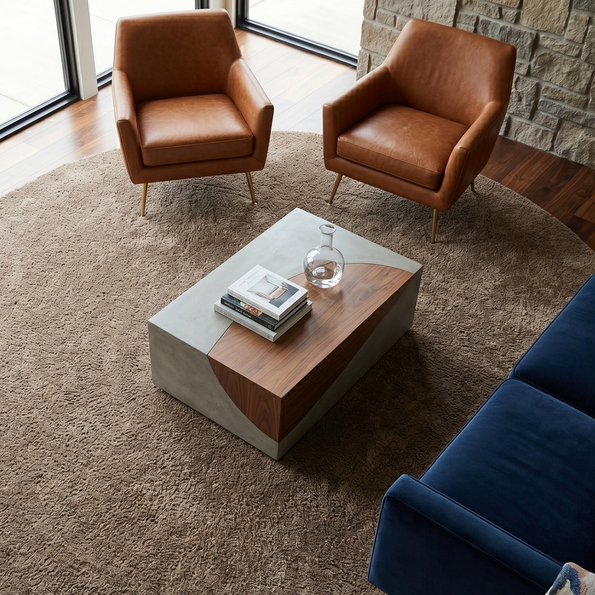 Modern furniture - Hand-Loomed Wool Fringe Round Carpet - www.oroa.com | Oroa.com